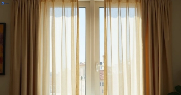 Dull dusty drapes in welsby before professional cleaning